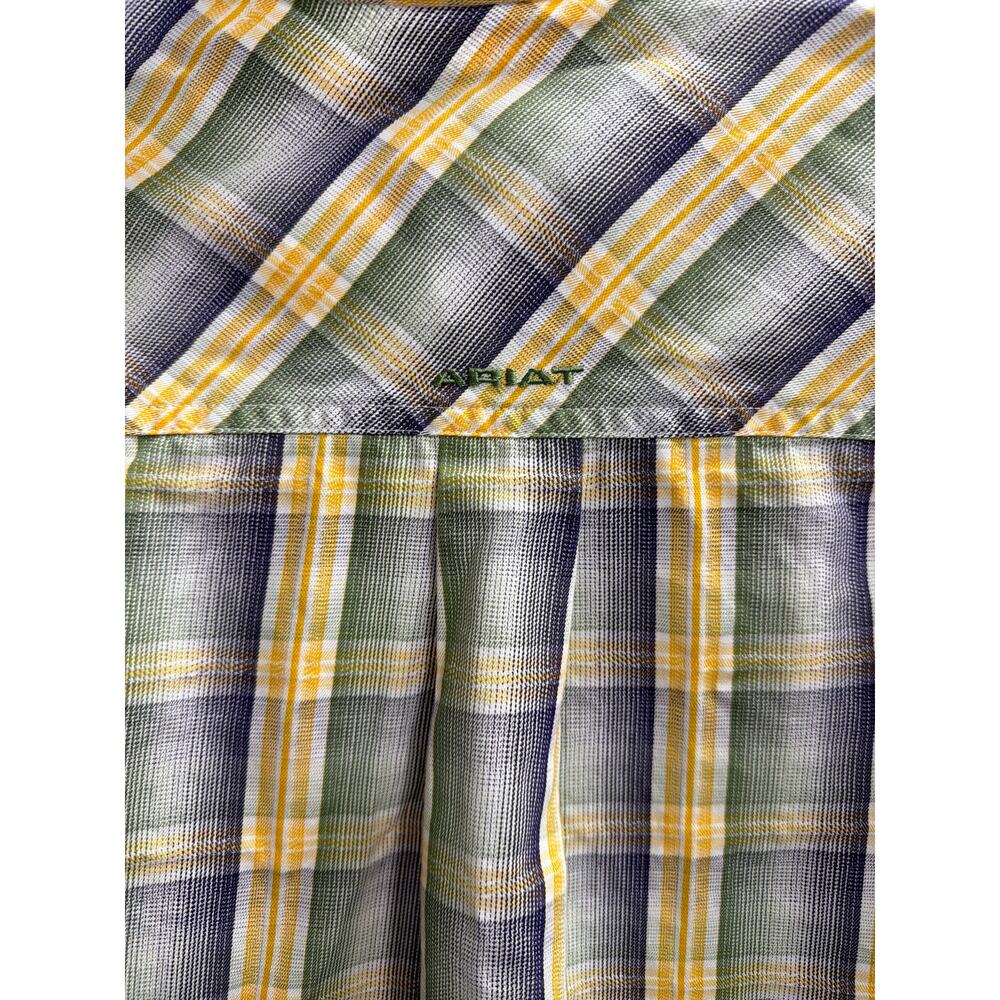 Ariat Plaid Western Shirt Small Ranch Core Outdoor Dad Style - Picture 4 of 6